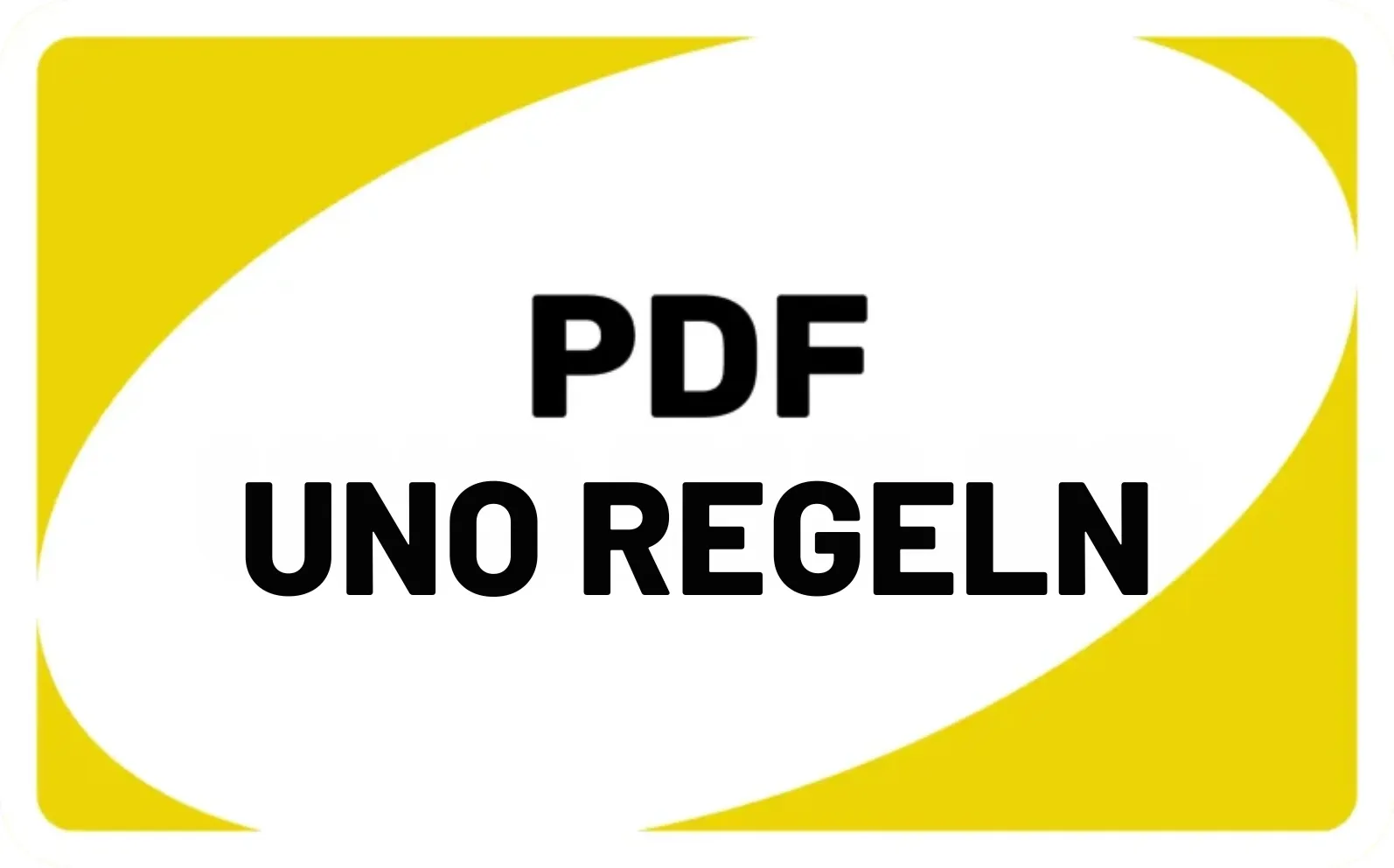 Gelbe Uno-Karte mit PDF-Download der offiziellen Regeln