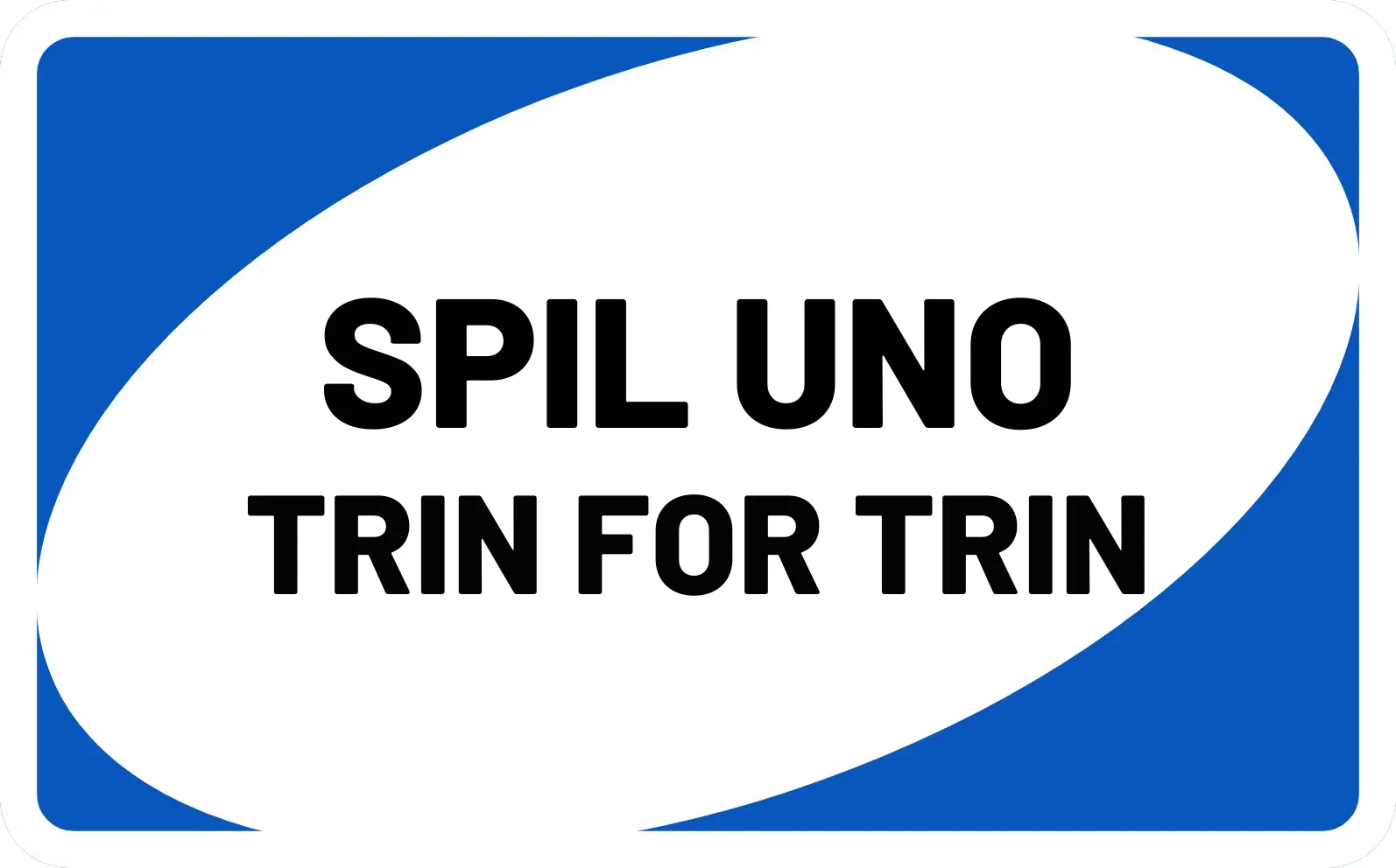 Spil Uno – trin for trin (blåt kort)