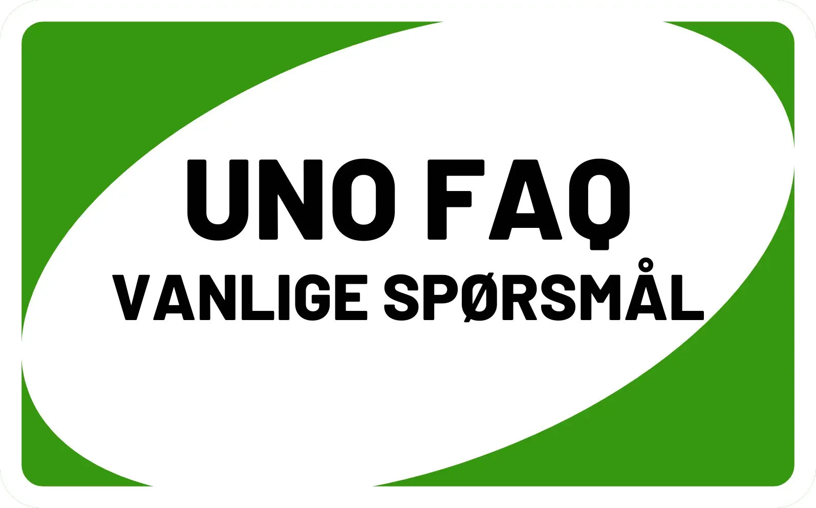 uno vanlige sporsmal gront kort